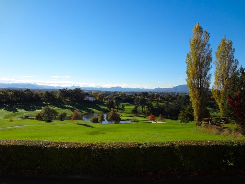 view of the golf and pyrenees